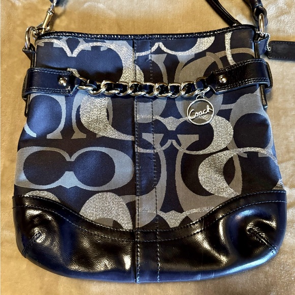 Coach Signature Vintage Chain bag F19820. Rare purple crossbody. - Picture 4 of 11